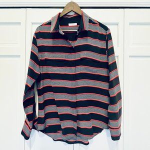 Equipment Essential Stripe Silk Shirt Size M